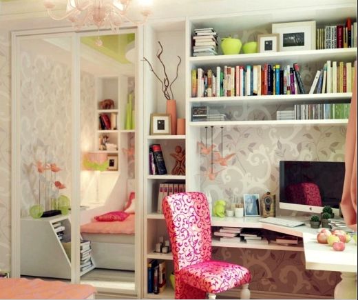 Интерьер комнаты для девушки в современном стиле - фото